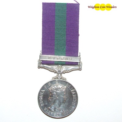 General Service Medal - Cyprus Clasp - Gnr. R G Dear